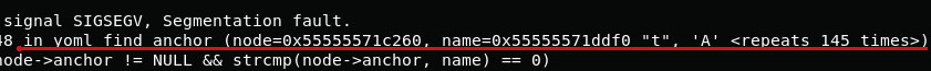 H2O Webserver crash - yoml_find_anchor()