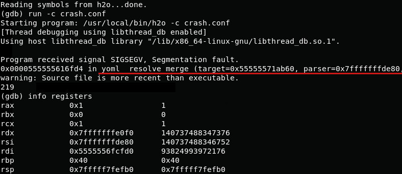 H2O Webserver crash - yoml__resolve_merge()